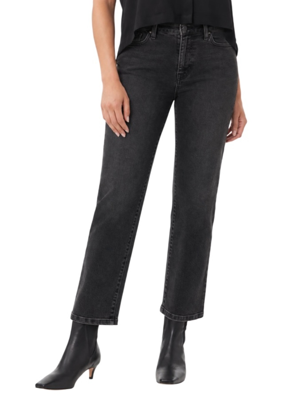 Kensie straight leg jeans with stretch 16 black